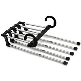 Resim Geeroyoo Çok Amaçlı Katlanır Pantolon Askısı - Dayanıklı Çelik Yapı, Pratik Ev Düzeni, Siyah 1'li Paket 