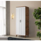 Resim GuneyStore Sport 2 Kapaklı Komple MDF Atlantik Çam-Beyaz Gardırop 