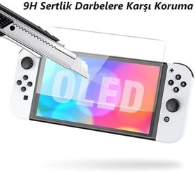 Resim Engo Nintendo Switch OLED 7 inç Uyumlu Mat Ekran Koruyucu Oyun Konsolu 