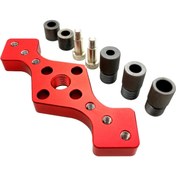 Resim BGA Marangoz mobilya kurulum jig dübel delik delme kılavuzu Merkezi dübel jig kılavuz 