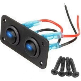 Resim Shuıvan On-Off Anahtarlı Switch Panel 2'li Mavi Işık 