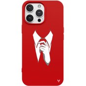 Resim iPhone 16 Pro Max Kravat Telefon Kılıfı 