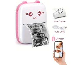 Resim Dempower Mini Taşınabilir Yazıcı Bluetooth Bağlantılı Kompakt Tasarım 1 Adet 