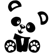 Resim Sevimli Panda Sticker 10 X 12 Cm 