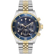 Resim Momentus Erkek Gümüş-lacivert Çelik Kasa Yuvarlak Kadran Metal Kordonlu Kol Saati Quartz Mekanizma Analog Ekr 