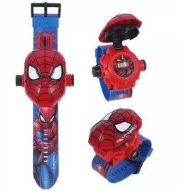 Resim Spider Man Figürlü Projeksiyonlu Dijital Çocuk Kol Saati 
