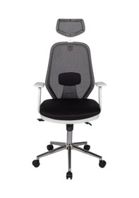 Resim Ofisbazaar Dali Beyaz Fileli Yönetici Koltuğu Ergonomik Başlıklı Ofis Koltuğu Siyah Fileli Siyah 