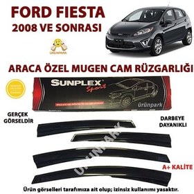 Resim Sunplex Ford Fiesta Mugen Tip Cam Rüzgarlığı 4Lü Set 