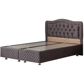 Resim Setaymobilya Baza, Şah Antrasit Çift Kişilik Baza + Başlık, Mdf - Setay 