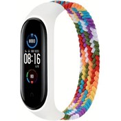 Resim Cloud011 Iridescent Nylon Örgü Tek Halka Esnek Mi Band 3 4 5 6 7 Kayış 