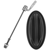 Resim Kapalı Alan Bisiklet Eğitimi İçin Bisiklet Ön Tekerlek Yükseltici Bloğu Ve Hızlı Çıkarma Şişi Siyah 