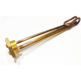 Resim 1 1/4 Bakır Bükümlü Kazan Rezistansı 30cm İnce Diş 2kw 10mm Kovanlı 