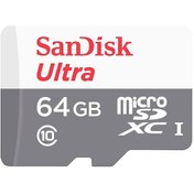 Resim Sandisk Ultra SDSQUNR-064G-GN3MN 64 GB MicroSDXC Class 10 UHS-I Hafıza Kartı 