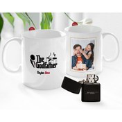 Resim Bk Gift Kişiye Özel Babalar Günü Hediyesi Fotoğraflı Kupa Bardak Ve Benzinli Çakmak Seti-75 