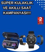 Resim Toptan Bulurum Yeni Nesil Kampanyası Bluetooth Bağlantılı Akıllı Saat ve Kablosuz Kulaklık Dijital Göstergeli 