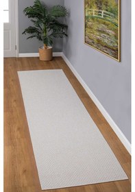 Resim Premium Kalite Kaymaz Tabanlı Natura Doğal Yıkanabilir Yolluk Oturma Odası Balkon Mutfak Gri-102 Krem 