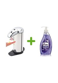 Resim Homi Sensörlü Fotoselli Sıvı Sabunluk 14x10x22cm Ve 1 Adet 400 Ml Sıvı Sabun Lavanta Kokulu Siyah 