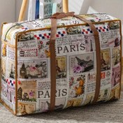 Resim Vintage Paris Temalı Ekstra Büyük Depolama Çantası – Taşıma Saplı Sağlam Fermuarlı Duffel, Seyahat, Taşınma, Okul & Karavan için Katlanabilir Polyester Organizatör | İkonik Eyfel Kulesi ve Gezi Hatırası Baskılı Çok Amaçlı Ekipman Çantası, Taşınma Gereçleri Taşıyıcı, Paris Temalı Tasarım, Sağlam Tutacak Tasarımı 