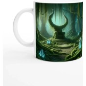 Resim Boğa Burcu Baskılı Kahve Kupası - Elementsel Doğa Krallığı Temalı Vs3 