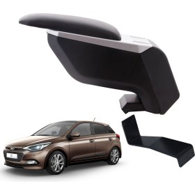 Resim 3 Tıkla Hyundai I20 2018 Delmesiz Çelik Ayaklı Gri-Siyah Kolçak Kol Dayama 