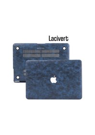 Resim Apple Uyumlu MacBook Air Kılıf 13 İnç Deri Leat01 Eski Usb'li Model 2010-2017 A1369 A1466 İle Lacivert 