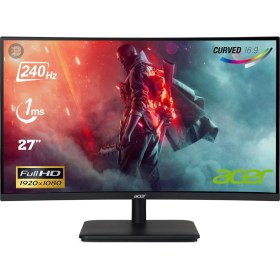 Resim Acer UM.HE0EE.X01 27" FHD 1ms 240Hz Kıvrımlı Oyuncu Monitörü 