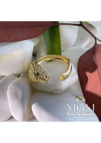 Resim Ieg - Pirinç Üzeri Gold Kaplama Zirkon Taşlı Yüzük Elk-bjtıeg Çok Renkli 64403557 