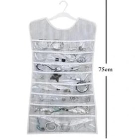 Resim Elbise Şeklinde Mücevher Takı Aksesuar Düzenleyici - Çizgili 