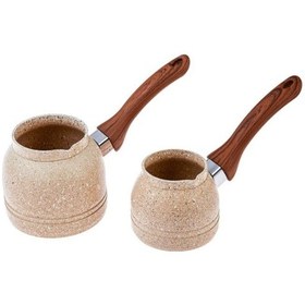 Resim Karaca Woodstone 2li Cezve Seti 