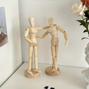 Resim 30,48 cm & 20,32 cm Büyük/Küçük İşlevsel Ahşap Oyuncaklar - Eklemli Kollar ve Ayaklarla Ayarlandırılabilir İnsan Figür Modeli Hayat Çizimi, Çizim Sanatı Dersleri İçin Etkileyici Ellerle Sağlam Taban ve Doğal Ahşap Kaplama - Ressamlar ve Toplayıcılar iç İdeal Sehpa Uyumlu Gerçekçik Pozlar İçin Detaylı İşlevsel ahşap Gövde Esnek eklemeler sanatsal çalışma ve yaratıcı sergilemeye mükemmel uygundur 