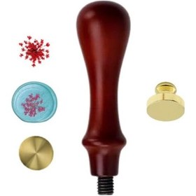 Resim Mührü Mumu Damga 12Mm Yuvarlak Boş Bakır Kafa + Gülağacı Sap 