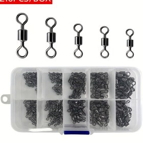 Resim 210 adet Yüksek Çekme Dayanımlı Karbon Çelik Balıkçılık Fıçı Döneri Çıtçıtlı - Tuzlu Su ve Tatlı Su Döner Yatak Bağlantı Yemleri, Sevgililer Günü, Şükran Günü, Noel, Yeni Yıl ve Babalar Günü Hediyeleri için İdeal 