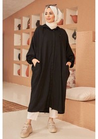Resim 6465-Parça Boya Yarasa Tunik Siyah 