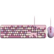 Resim Couso Ck280u Yuvarlak Tuş Tasarımlı Kablolu Klavye Mouse Seti - P 