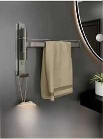 Resim Yifomall Duvar Kurulu Katlanabilir Çamaşır Asma Aleti, Çorap-iç Giyim Kurutucu, Delme Yok, Balkon/ev İçin, Gri Renk, Çoklu lı, Çift Kullanimlı Diğer 