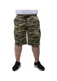 Resim Starbattal Büyük Beden Commando Camouflage Erkek Penye Şort 23606 Askeri Yeşil - Erkek Haki 
