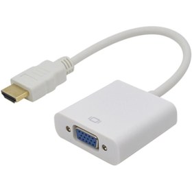 Resim Hdmi To Vga Çevirici Dönüştürücü Adaptör Monitör Laptop Uydu Kablosu 