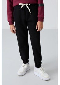 Resim Tommylife Tommy Life Siyah Pamuklu Kalın İçi Tüylü Yumuşak Dokulu Standart Fit Baskılı Erkek Çocuk Eşofman Alt - 11225 Siyah 