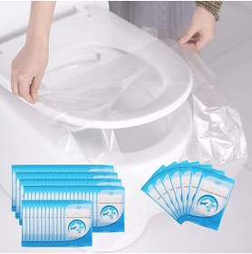 Resim Hype Store Tek Kullanımlık Su Geçirmez Klozet Kapağı Tuvalet Örtüsü, 10 Lu, Seyahat, Hijyenik Ko 