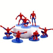 Resim Marvel Spider-Man 7 parça seti temalı kek süslemeleri, partiler, doğum günleri ve günlük süslemeler için uygun, Noel, Cadılar Bayramı süslemeleri, sonbahar ev dekorasyonu koleksiyon figürleri 