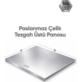 Resim Gbk Mühendislik Ve Makine Gbk Paslanmaz Çelik Kesme Tahtası 50X60 cm 