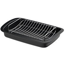 Resim Leo Graphite Çıkarılabilir Raflı Yapışmaz Grafit Izgara Güveç 42x28cm 