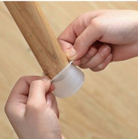 Resim 12 Adet Masa Sandalye Mobilya Ayağı Koruyucu Silikon Kılıf -gürültü Emici Parke Koruyucu Silikon 