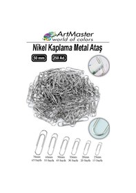 Resim Metal Büyük Ataş 50 Mm 250 Li 1 Paket Nikel Kaplama 45 Sayfa Kapasiteli Metal Ataş Ofis Okul Büro Dayanıklı Paslanmaz 
