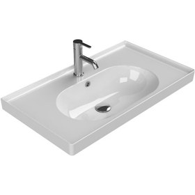 Resim Turkuaz Seramik Cerastyle Arya 80 x 45 CM Etajerli Lavabo 