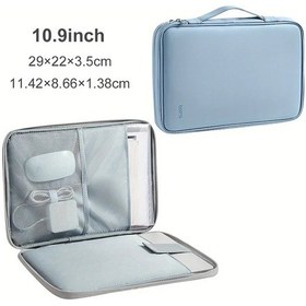 Resim Sunshine011 11 İnç Mavi 13-15.6 Inch Suni Deri Laptop Çantası Tablet Bölmeli Tam Açılır Taşınabilir Diğer 