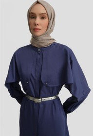 Resim Armine Pelerin Detaylı Pamuk Tunik 25y4606 Puslu Mor 