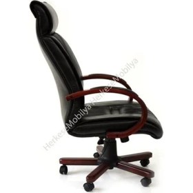 Resim Koltuk Stilim Santino Ahşap Makam Koltuğu 