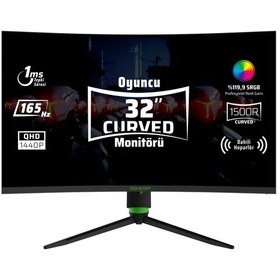 Resim Aryond A32 V1.2 31.5" 165 Hz 1 MS Hoparlörlü QHD Curved VA LED Oyuncu Monitör 