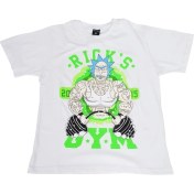 Resim Bunlardan İstiyorum Rick And Morty Gym Tişört Beyaz 